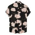 thumbnail image 4 of Camisas Vaqueras Para Hombre Manga Larga Camisa de solapa de manga corta con estampado suelto de moda de verano para hombre (Black, M), 4 of 7