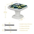 thumbnail image 4 of 4PCS Square Cabinet Fluorescence Knob Glowing in the Dark Furniture Drawer Pulls Handle with Screws Pineapple, 4 of 5