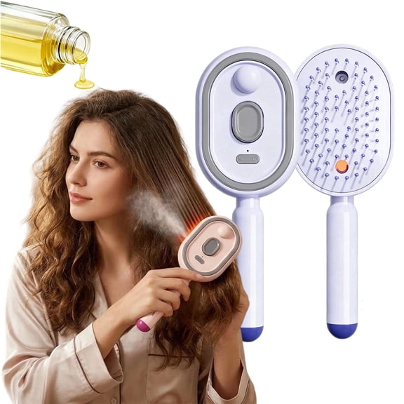5 in 1 Air Cushion Brush, Electric Spray Air Cushion Massage Comb, Misting Hair Brush with Water Spray, Reduces Frizz & Nourishes Hair