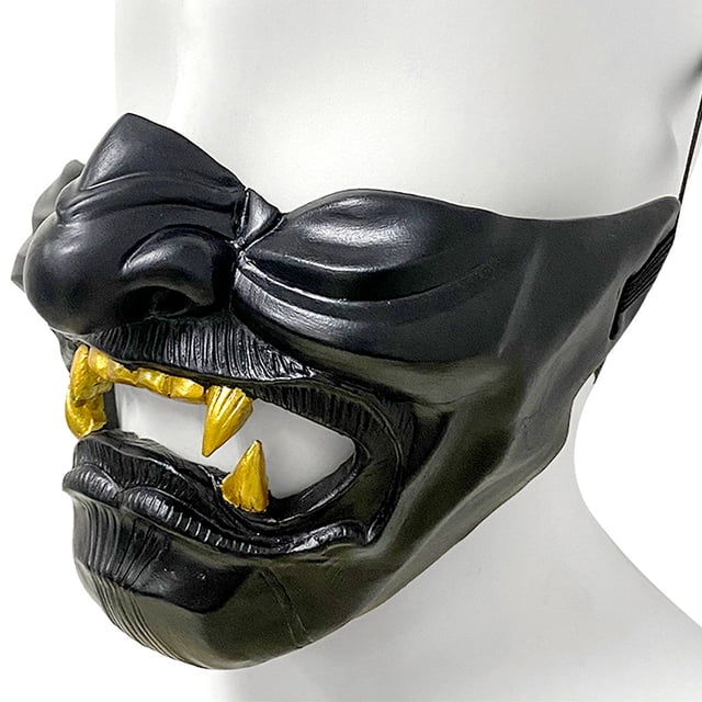 Máscara de fantasma de Halloween, máscara de media cara para cosplay, máscara de fantasma para personaje del juego