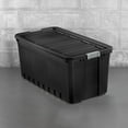 thumbnail image 4 of Sterilite 50 Gal Rugged Industrial Stackable Storage Tote with Lid, 9 Pack, 4 of 10