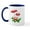 White/Navy Inside, variant on - Red Mushrooms Mug - 11 oz Ceramic Mug - Novelty Coffee Tea Cup