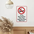 thumbnail image 6 of If You Must Smoke Take Your Cigarette Butts With You Tin Sign Warning Metal Sign Vintage Sign Wall Decor for Home Farm Bar Coffee Shop Club Decoration 8x12 Inch, 6 of 7
