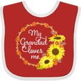 thumbnail image 3 of Inktastic My Grandad Loves Me with Sunflower Wreath Boys or Girls Baby Bib, 3 of 4