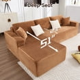thumbnail image 5 of UIVJGAG 108" Modular Cloud Sectional Sofa, Plush Corduroy, High-Density Memory Foam, Deep Seats, Oversized Modern Sleeper Sofa for Living Room, 5 of 9