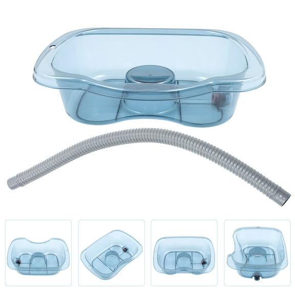 LOLIPPYY Hair Washing Basin for Bedridden Shampoo Tray Blue for Elderly 1Pack