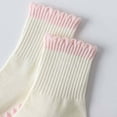 thumbnail image 6 of QINGFSAP Womens Pilates Grip Socks Non Slip Yoga Socks with Pink Scalloped Edge Ribbed Crew Socks for Barre, 6 of 7