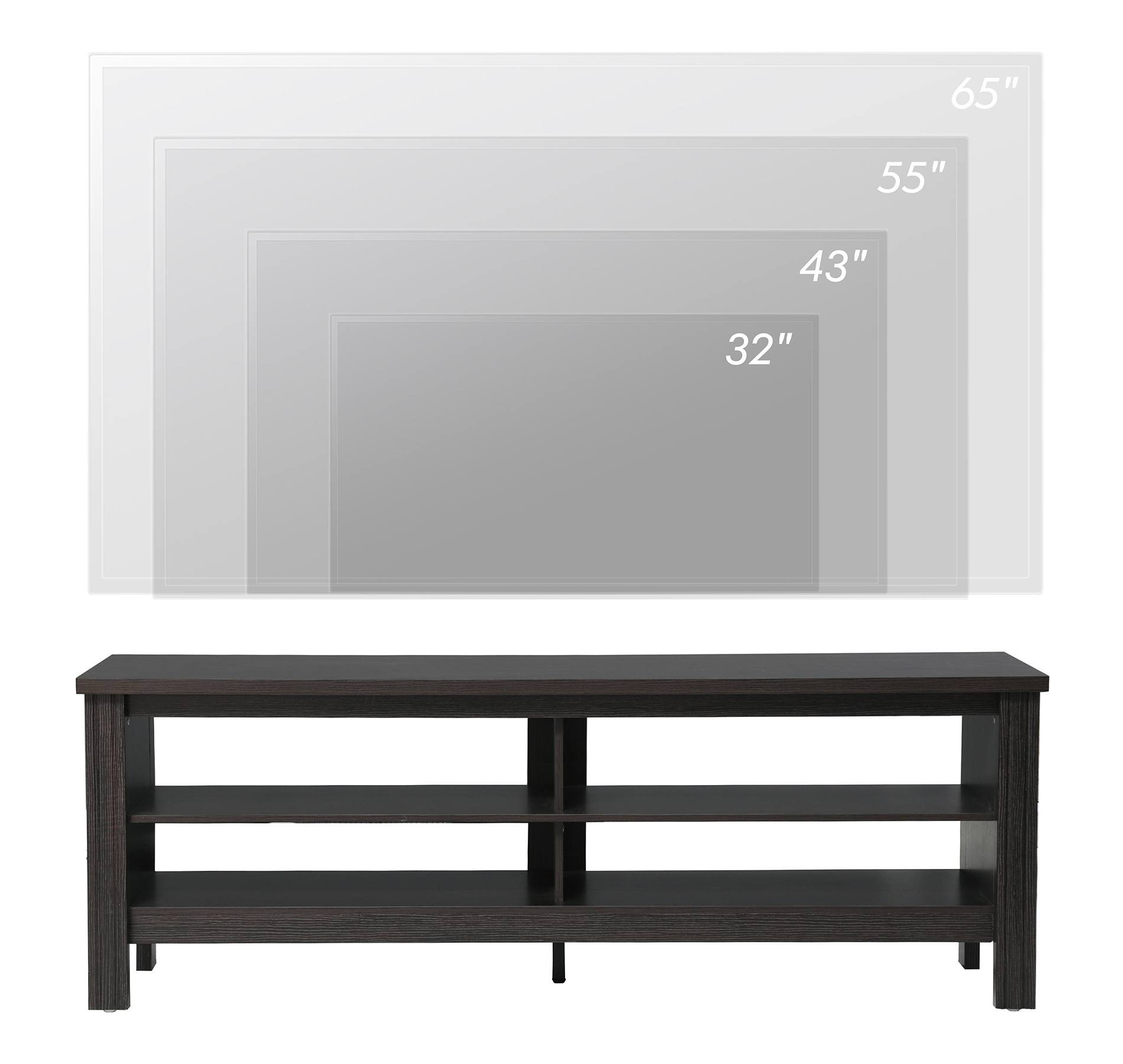 TV Stands for 65 inch TV Entertainment Center Black Media Cabinet TV Console for Living Room and Bedroom
