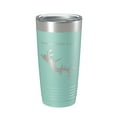 thumbnail image 1 of Senecaville Lake Map Tumbler Travel Mug Insulated Laser Engraved Coffee Cup Ohio 20 oz Teal, 1 of 1