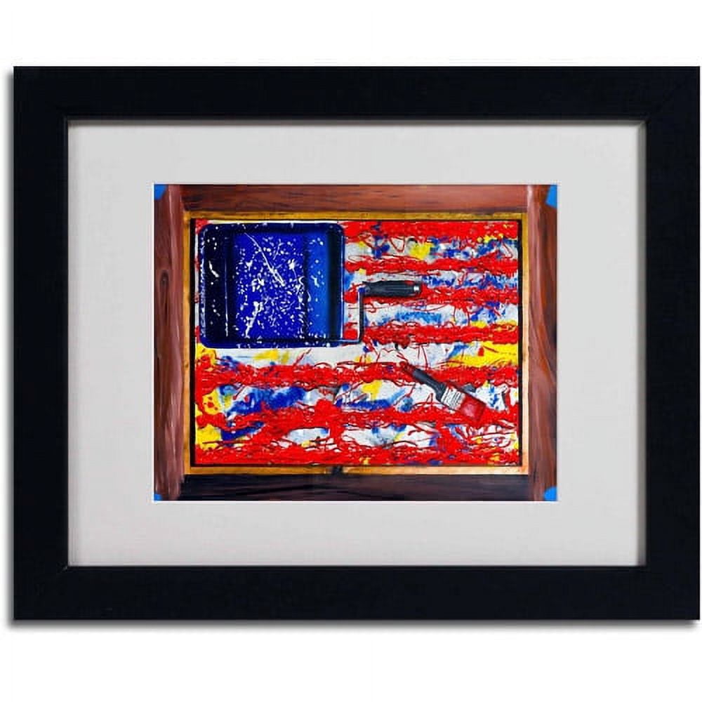 Trademark Fine Art "American Paint" by Roderick Stevens, Black Frame