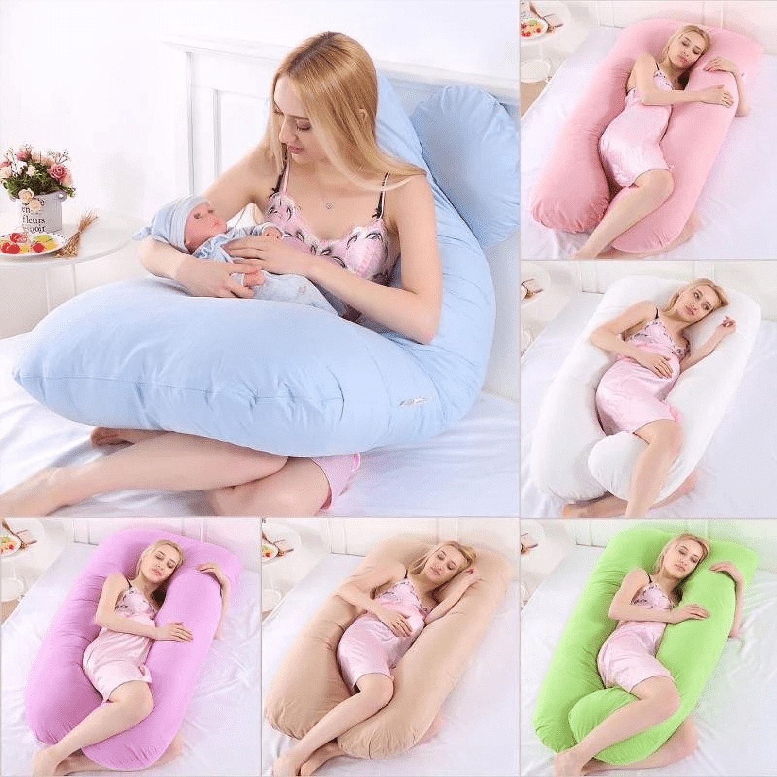 CradlePlanet Organic Cotton Pregnancy Pink Pillow Maternity Pillow Nursing and Back Support Pillow