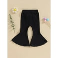 thumbnail image 4 of GXFC Toddler Girls Flared Pants 6M 1T 2T 3T 4T Kids Girl Casual Bell Bottoms Pants Trousers Spring Fall Casual Bow High Waisted Long Pants for Children Girls, 4 of 8