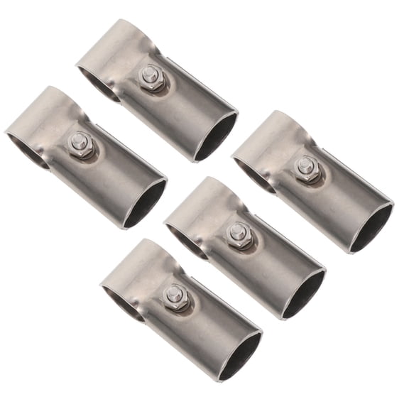 ELAYARD 5-Pack Stainless Steel Corner Connectors for Curtain Rods, 2.75 x 1.18 x 0.98 Inch, Window Drapery Hardware Set