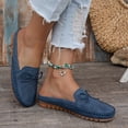 thumbnail image 5 of Bow Backless Loafer Mules for Women Soft Comfortable Dressy Slide on Shoes Women Lightweight Leather Closed Toe Mule Flats, 43, 5 of 9