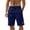 Navy, variant on JUUYY Mens Shorts Casual Elastic Waist Drawstring Straight Roll-Up Hem Shorts Loose Lightweight Summer Beach Shorts with Pocket White XXXL