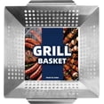 thumbnail image 2 of Vegetable Grill Basket for Outdoor Grill - , Heavy-Duty Stainless Steel Veggie Grilling Basket with Handles (3Pack), 2 of 3