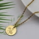 thumbnail image 3 of Collar para mujer, joyería para mujer, collares de monedas para mujer, collar con colgante floral de oro con mes de nacimiento, regalo de joyería, collar para mujer, 3 of 4
