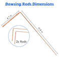 thumbnail image 3 of Dowsing Rods, 2Pcs Dowsing Rods Copper Spiritual, Copper Dowsing Rods Divining Rods for Finding Water, Detect Gold,1*set divining rods, 3 of 7