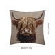 thumbnail image 3 of Funda de almohada de animal estampada, funda corta y suave con textura acogedora, cojín decorativo para sofá, cama y sillón, 45x45 cm, negro, 3 of 6