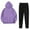 Purple, variant on ShomPort Womens 2 Pieces Sweatsuit Set Casual Long Sleeve Hoodies Matching with Drawstring Black Pants Cozy Sports Outfits