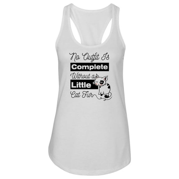 Cat Fur Quote Tank Women -Image by Shutterstock, Female Medium
