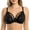 Black, variant on Olivia Unlined Plunge Bra, Cameo Rose, 38C