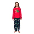 thumbnail image 4 of Funny Dinosaur Family Pajamas For Christmas, Red Long Sleeve Shirt Blue Pants, Cotton Blend, Newborn to Adult 6XL, 4 of 7
