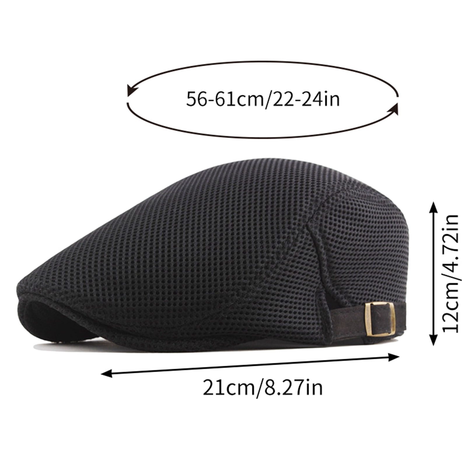Bocaoying 3 Pack Summer Newsboy Hats for Men, Breathable Beret cap, Driving Flat Hats, Adjustable Newsboy Hat for Outdoor, Driving, Hunting, Casual, Golf, 22"-24"