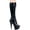 Black, variant on 609-Jungle 6" Pointed Stiletto Knee Boot