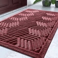 thumbnail image 1 of Tapis de Porte d'Entrée Extérieur 29.5x17, Imperméable et Robuste pour Porte d'Entrée, Tapis d'Entrée en Caoutchouc Antidérapant pour Garage Patio, Rouge, 1 of 5