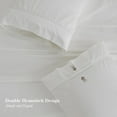 thumbnail image 5 of Simple&Opulence 100% Egyptian Cotton 400 Thread Count Queen Sheets-4 Pc Long Staple Pure Soft Sateen Weave Set-16” Deep Pocket Cooling Luxurious Bed Sheet with Double Hemstitch(White,Queen), 5 of 9