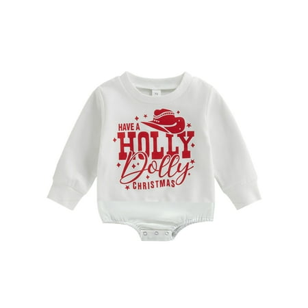 

Wrcnote Newborn Romper Buttons Jumpsuit One Piece Bodysuit Travel Ribbed Hem Sweatshirt Long Sleeve Pullover White Romper 100cm