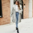 thumbnail image 2 of Women Jackets Fall Fashion Fuax Lapel Overcoat Fluffy Furry Winter Warm Thicken Winter Outfits Clothes, 2 of 9