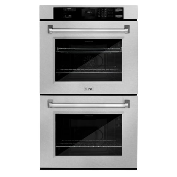 ZLINE 30 in. Professional Convection Double Wall Oven with Air Fry and Self Clean in DuraSnow Stainless Steel (WADS-30)