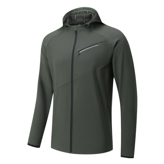 Wancir Men's Waterproof Lined Rain Jacket Lightweight Softshell Raincoat with Hood Winter Hiking Windbreaker