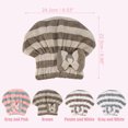 thumbnail image 2 of Coral Fleece Hair Drying Towel Dry Cap Adult Hair Drying Towel Lightweight Strong Absorbent Brown, 2 of 7