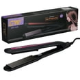 thumbnail image 1 of Plancha Eléctrica GW-7658 para Estilizar Cabello, Ideal para Ondular y Alisar, Panel de Cerámica con Tratamiento de Aniones, Diseño Liviano y Portátil, Color Negro, Voltaje 110-240V, Incluye Dos, 1 of 6