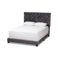 thumbnail image 2 of Baxton Studio Candace Luxe and Glamour Cama tapizada de terciopelo gris oscuro de tamaño completo Baxton Studio Candace-Grey-Full, 2 of 2