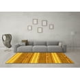 thumbnail image 3 of Ahgly Company Machine Washable Indoor Rectangle Abstract Yellow Modern Area Rugs, 4' x 6', 3 of 4