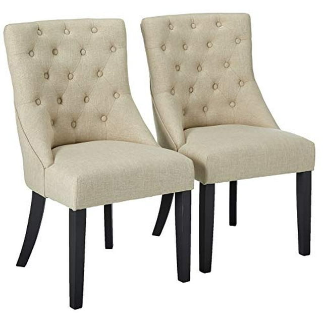 Alpine Furniture Chaise Latérale Prairie, Crème (Ensemble de 2)