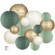 thumbnail image 1 of Set de faroles de papel decorativos zilue, color verde salvia, 15 unidades, 1 of 7