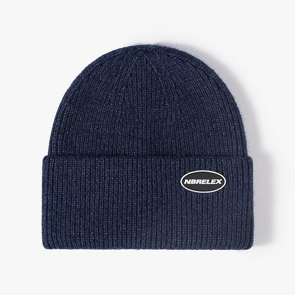European And American Jacquard Fashion Knitted Hat Women's Winter Outdoor Warm Thickened Men's Cold Hat Letter Beanie Hat