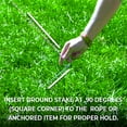 thumbnail image 3 of Heavy Duty Tent Stakes - 4 Pack , 11 Inch, Zinc Plated, Corrosion Resistant solid Steel Tie Down Ground Stakes - Camping, Pop Up Canopy, Trampolines, Tarp, Beach Tarps, 3 of 7