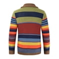 thumbnail image 2 of TITAKING Men's Sweater Coat Fall Winter Lapel Color Matching Sweater, 2 of 6