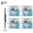 thumbnail image 3 of Square Wall Clock,Dolphins Jumping Out Of The Water With Blue Sea BackgSquare,Silent Non-Ticking Wall Clock Decor for Home Office Kitchen Living Room Bedroom(16inch), 3 of 4
