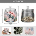 thumbnail image 2 of Yayeee Ashtray with Lid for Cigarette Smokeless Stainless Steel Home Ash Holder, Flowers and Leaves, 2 of 7