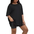 thumbnail image 4 of Womens Fashion Workout T Shirts Plus Size Tops Summer Clothes Short Sleeve Spring Tee, 4 of 6