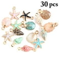 thumbnail image 2 of Coofit 30PCS Jewelry Charm Alloy Shell Conch Starfish Bracelet Charm Necklace Charm, 2 of 10