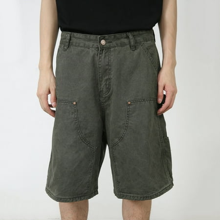 MHFRRA Baggy Jeans Men Men Pants Comfortable Casual Denim Shorts Fashionable Stretch Outdoor Denim Shorts Size XL