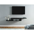 thumbnail image 2 of Asymmetrical Wall Mounted Wood TV Console Entertainment Center 60-inch Brown, 2 of 5